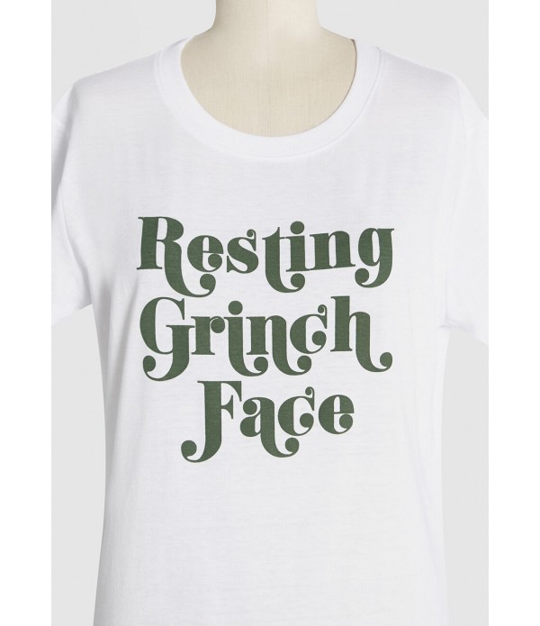 Resting Grinch Face Graphic Tee