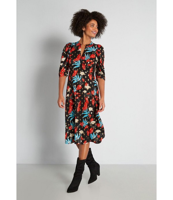 Floral Folklore Midi Dress