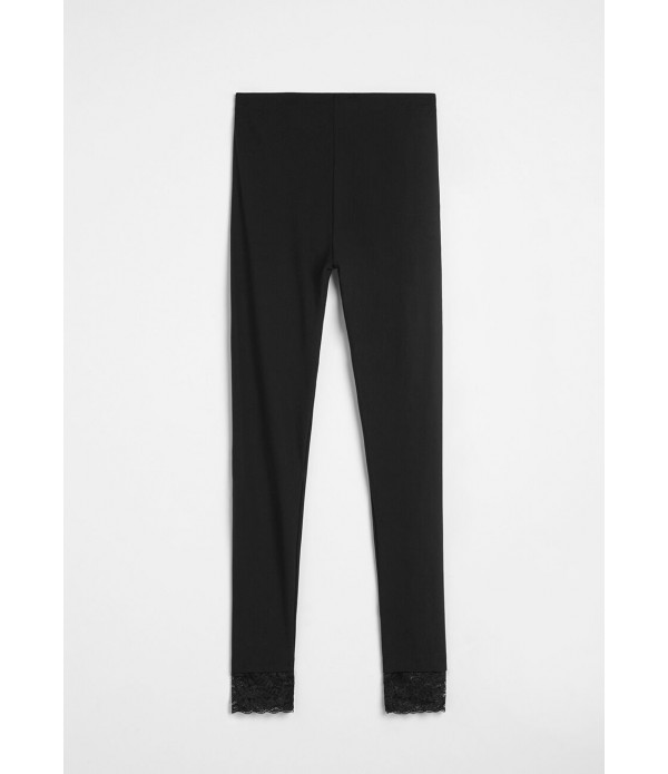 Give Me a Break Lace Trim Leggings