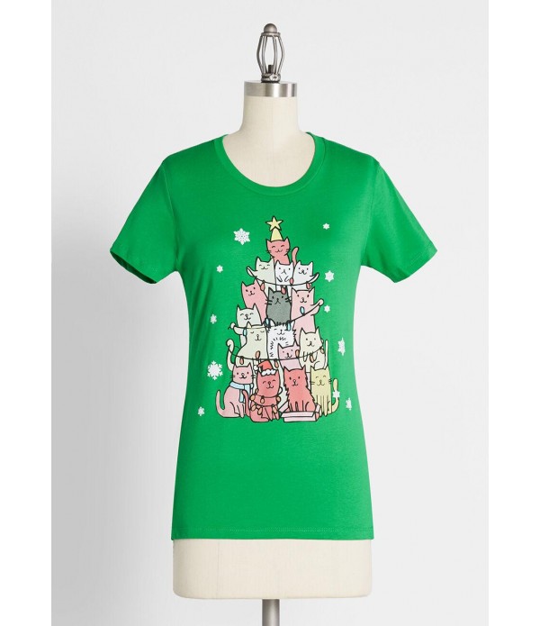 Oh! Christmas Cat Tree Graphic Tee