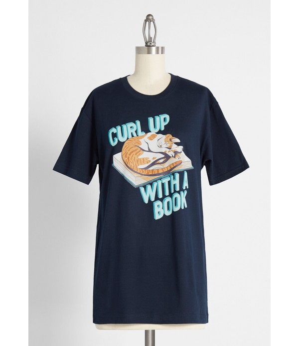 Curl Up With a Book Graphic Tee