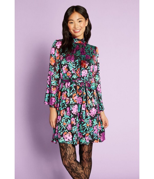 Behind This Curtain… Mock Neck Dress
