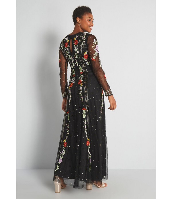 Embroidered Extravaganza Maxi Dress