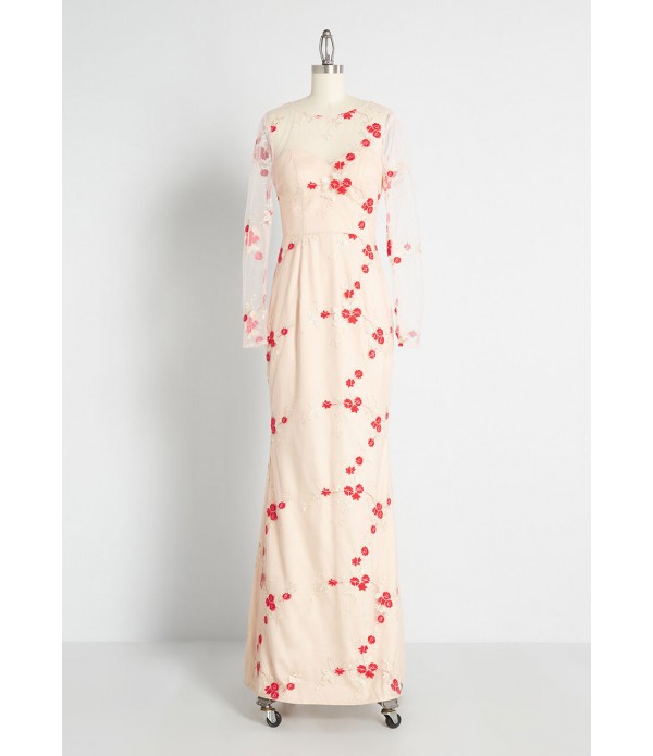 Cherry Blossom Skies Maxi Dress