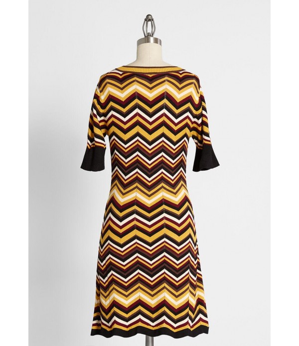 Braggin' and Zig Zaggin' Sweater Dress