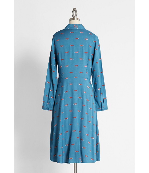 Fixin' for Foxes Midi Dress