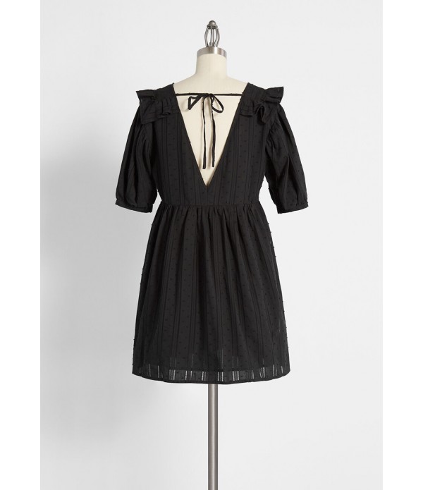 Frill Seeker Cotton Babydoll Dress