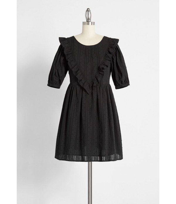 Frill Seeker Cotton Babydoll Dress