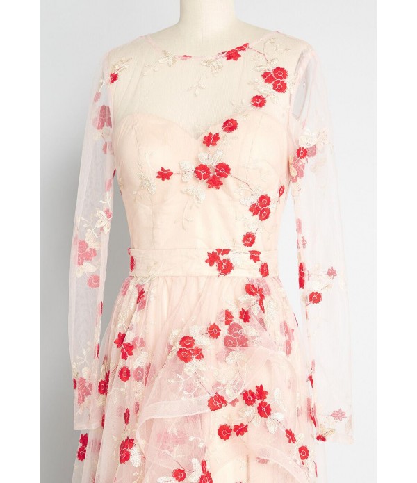 Cherry Blossom Skies Maxi Dress